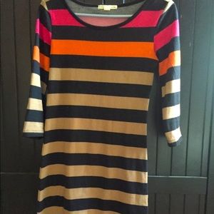 DEREK HEART | SM | MULTICOLOR 3/4 SLEEVE | MIDI